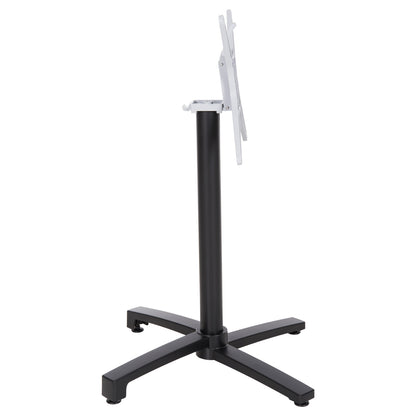 Aluminum base Folding HM459.01 black matte 69x69x73-92 with cross 48x48