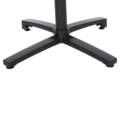 Aluminum base Folding HM459.01 black matte 69x69x73-92 with cross 48x48