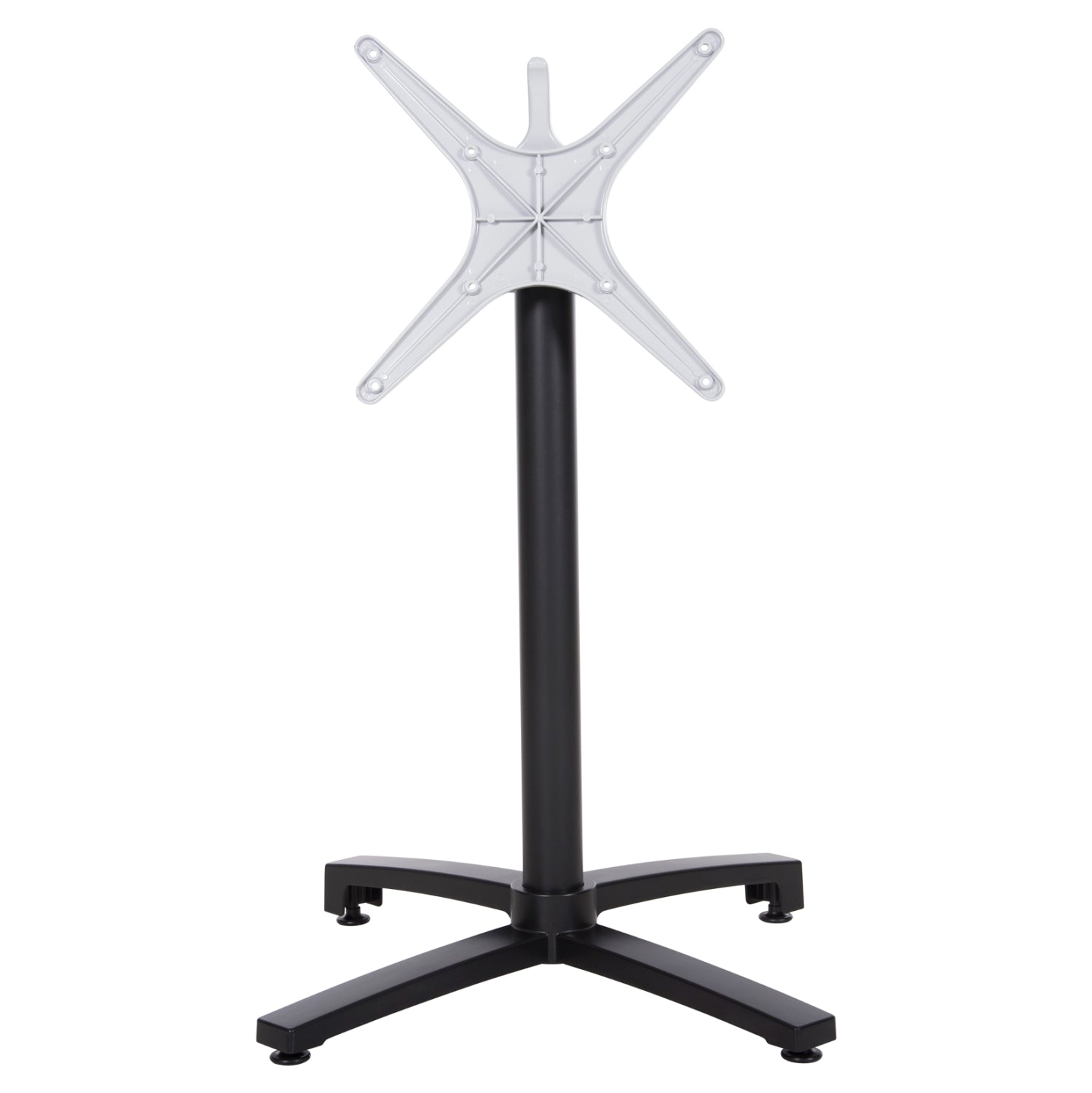 Aluminum base Folding HM459.01 black matte 69x69x73-92 with cross 48x48 image 1