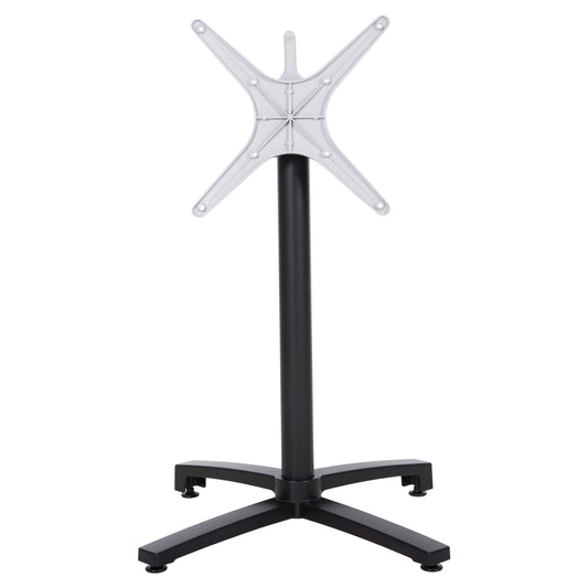 Aluminum base Folding HM459.01 black matte 69x69x73-92 with cross 48x48 image 1