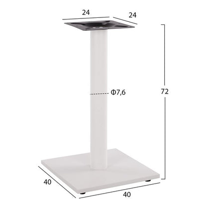 Base metallic White matte 40x40x72 with adjusters HM421.12