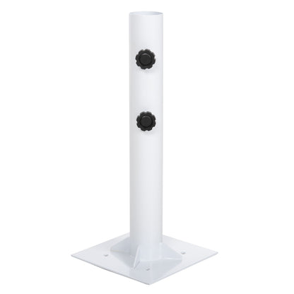 UMBRELLA BASE Φ60mm x 51Hcm.METAL GROUND BOLT FOR POLE UP TO Φ60mm FB96011 WHITE image 1