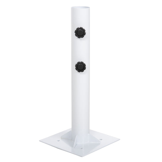 UMBRELLA BASE Φ60mm x 51Hcm.METAL GROUND BOLT FOR POLE UP TO Φ60mm FB96011 WHITE image 1