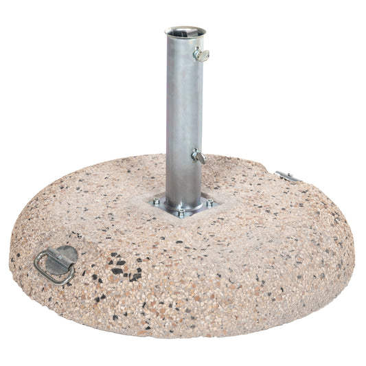 PREMIUM UMBRELLA BASE HM5476.70P CONCRETE MOSAIC 70KG WITH HANDLES AND GALVANISED TUBE Φ62mm image 1