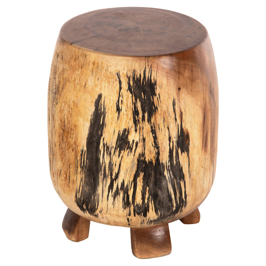 SIDE STOOL BOZZO HM9762 SUAR WOOD IN NATURAL Φ34x46Hcm. image 1
