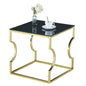 Auxiliary Table Amara HM8616.02 with black glass and gold base 55x55x55 image 1