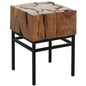 SIDE TABLE PIEN HM9353 SQUARE SOLID TEAK NATURAL COLOR 38X38X55H image 1