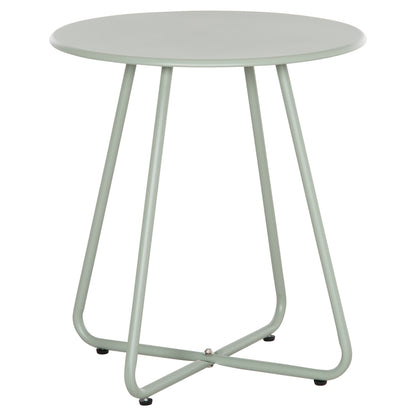 SIDE TABLE ROUND SAMMON HM6271.06 METAL IN PISTACHIO GREEN COLOR Φ45x50Hcm. image 1