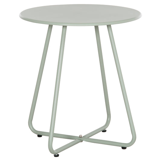 SIDE TABLE ROUND SAMMON HM6271.06 METAL IN PISTACHIO GREEN COLOR Φ45x50Hcm. image 1