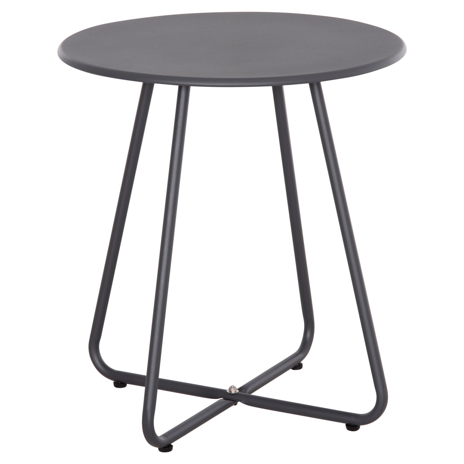 SIDE TABLE ROUND SAMMON HM6271.01 METAL IN GREY COLOR Φ45x50Hcm. image 1