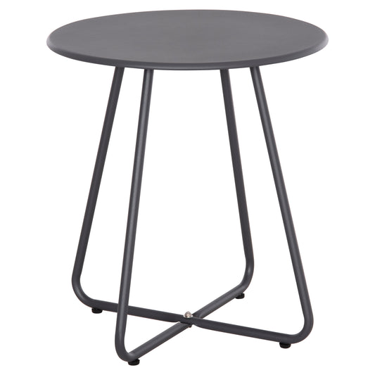 SIDE TABLE ROUND SAMMON HM6271.01 METAL IN GREY COLOR Φ45x50Hcm. image 1