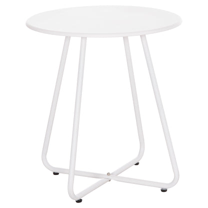 SIDE TABLE ROUND SAMMON HM6271.02 METAL IN WHITE COLOR Φ45x50Hcm. image 1