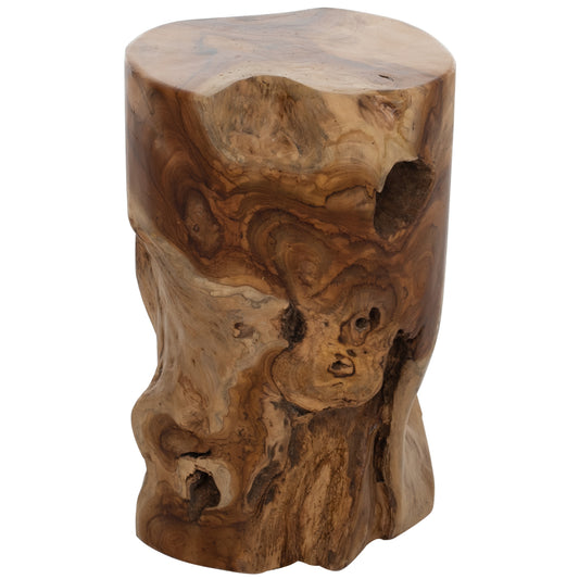 SIDE TABLE/STOOL ROUND SOLID TEAK WOOD NATURAL COLOR Φ30X45Hcm.HM9350 image 1