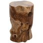 SIDE TABLE/STOOL ROUND SOLID TEAK WOOD NATURAL COLOR Φ30X45Hcm.HM9350 image 1
