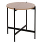 SIDE TABLE HM9589.03 MDF SONOMA-BLACK METAL BASE Φ50x55Hcm. image 1