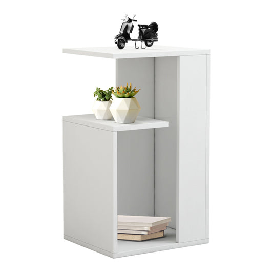 SIDE TABLE DAWN MELAMINE WHITE 35X29,5X60Hcm.HM8880.11 image 1