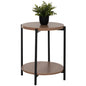 SIDE TABLE NED HM8754.11 ROUND MELAMINE 2 LEVELS METAL LEGS Φ40x52Hcm. image 1