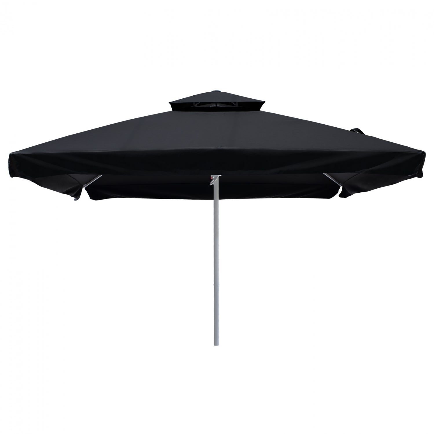 PROFESSIONAL UMBRELLA ALU TELESCOPIC HM6031.03 4x4x2,95-4Μ WITH BLACK ACRYLIC CLOTH image 1