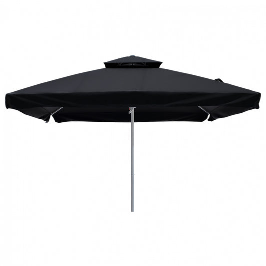 PROFESSIONAL UMBRELLA ALU TELESCOPIC HM6031.03 4x4x2,95-4Μ WITH BLACK ACRYLIC CLOTH image 1