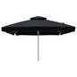 PROFESSIONAL UMBRELLA ALU TELESCOPIC HM6031.03 4x4x2,95-4Μ WITH BLACK ACRYLIC CLOTH image 1