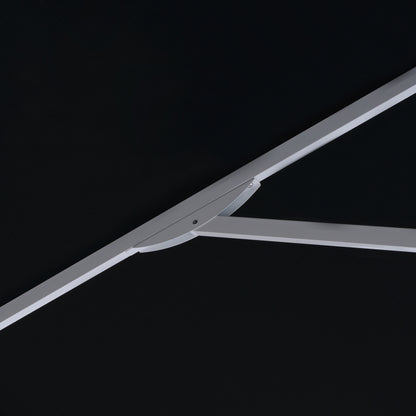 PROFESSIONAL UMBRELLA ALU TELESCOPIC HM6031.03 4x4x2,95-4Μ WITH BLACK ACRYLIC CLOTH