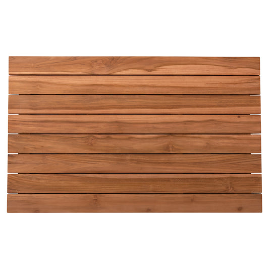 TABLETOP RECTANGULAR HM6138 SOLID TEAK WOOD IN NATURAL COLOR 130x80.5x2.5(thickness)cm. image 1
