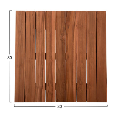 TABLETOP SQUARE HM6139 SOLID TEAK WOOD IN NATURAL COLOR 80x80x4(thickness)cm.