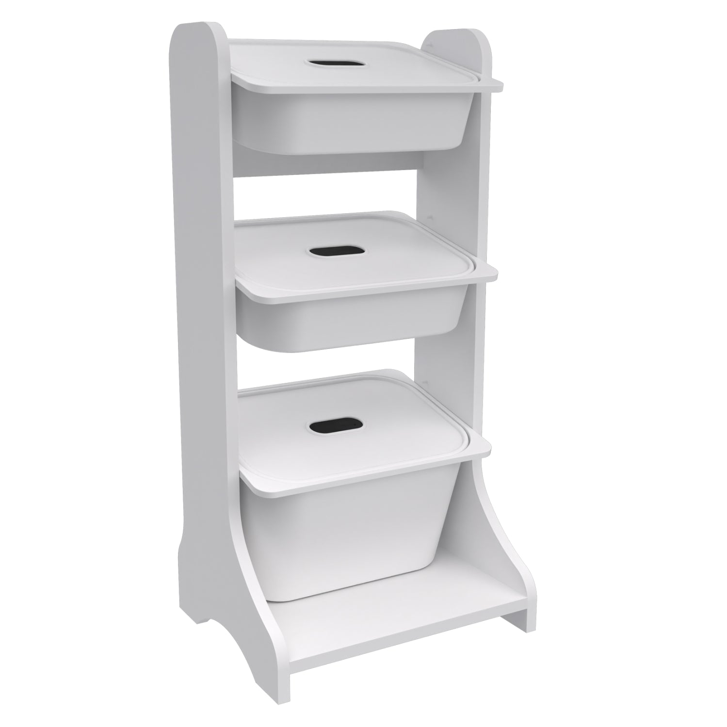 STORAGE FURNITURE FRED HM18207.01 WHITE MELAMINE 44x35x90Hcm. image 1