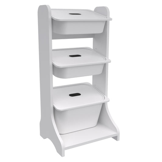 STORAGE FURNITURE FRED HM18207.01 WHITE MELAMINE 44x35x90Hcm. image 1
