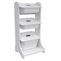 STORAGE FURNITURE FRED HM18207.01 WHITE MELAMINE 44x35x90Hcm. image 1