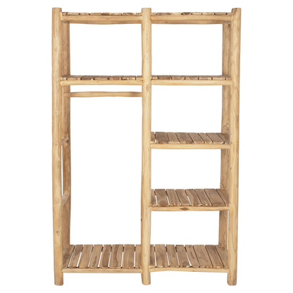 ENTRANCE RACK BALEN HM9550 TEAK WOOD IN NATURAL COLOR 120x50x180Hcm.