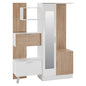 ENTRANCE FURNITURE WITH SHELVES AND MIRROR HM2265 WHITE-SONAMA 125,5x37,5x166,5cm image 1
