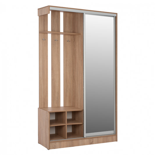 ENTRANCE FURNITURE WITH SLIDING WARDROBE AND MIRROR SONAMA HM2424 120X45X210Yec. image 1