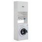 WASHING MACHINE FURNITURE TERRY WITH CABINET AND SHELVES MELAMINE WHITE 64Χ27Χ180Hcm.HM9122.11 image 1