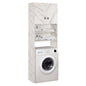 WASHING MACHINE FURNITURE TERRY HM9122.12 WITH CABINET & SHELVES MELAMINE WHITE MARBLE 64Χ29Χ181Hcm. image 1