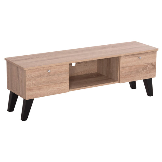 TV FURNITURE IREN HM2481.01 MELAMINE IN SONAMA OAK-BLACK 120x32,5-34x41Hcm. image 1