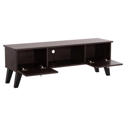 TV FURNITURE IREN HM2481.02 MELAMINE IN WALNUT-BLACK 120x32,5-34x41Hcm.