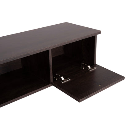 TV FURNITURE IREN HM2481.02 MELAMINE IN WALNUT-BLACK 120x32,5-34x41Hcm.