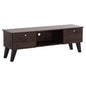 TV FURNITURE IREN HM2481.02 MELAMINE IN WALNUT-BLACK 120x32,5-34x41Hcm. image 1