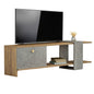 TV FURNITURE HENRIETTE HM8900.13 MELAMINE IN WALNUT-STONE TEXTURE 120x28.5x39Hcm. image 1