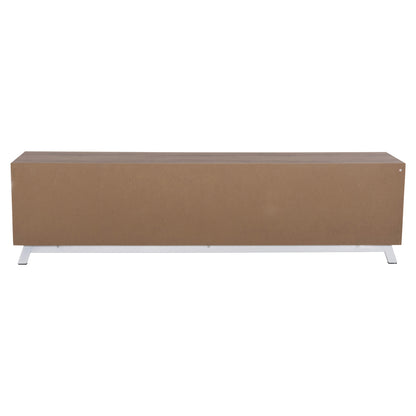 TV FURNITURE KIMIA HM8902.12 MELAMINE NATURAL-WHITE 180Χ35Χ48,5Hcm.