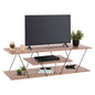 TV STAND TARS HM8922.11 MELAMINE IN NATURAL WOOD AND BLACK 120x32x33Hcm. image 1