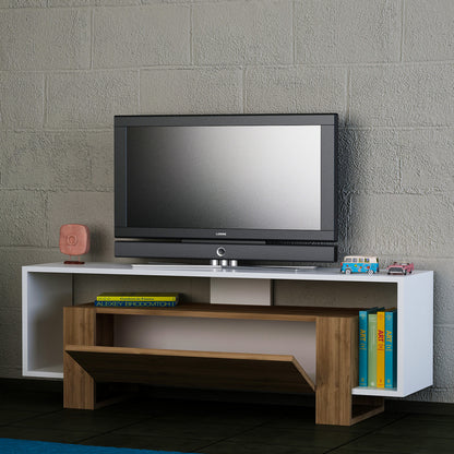 MELAMINE TV FURNITURE ΗΜ101.01 WHITE WALNUT 120x33,2x48,6Y cm.