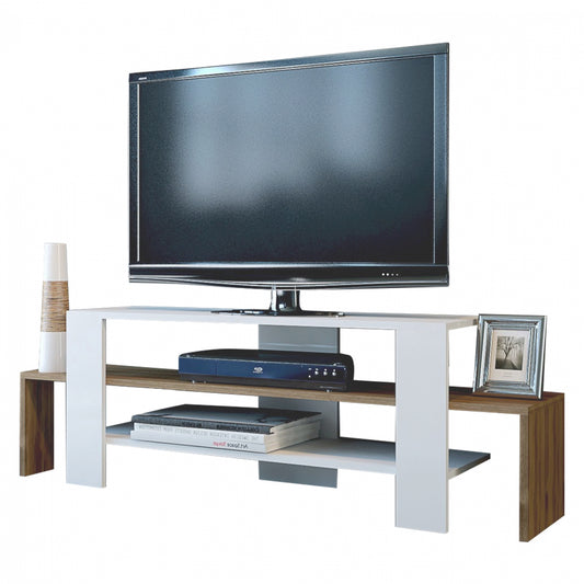 MELAMINE TV FURNITURE HM103.01 WHITE WALNUT 120x29,5x40Y cm. image 1