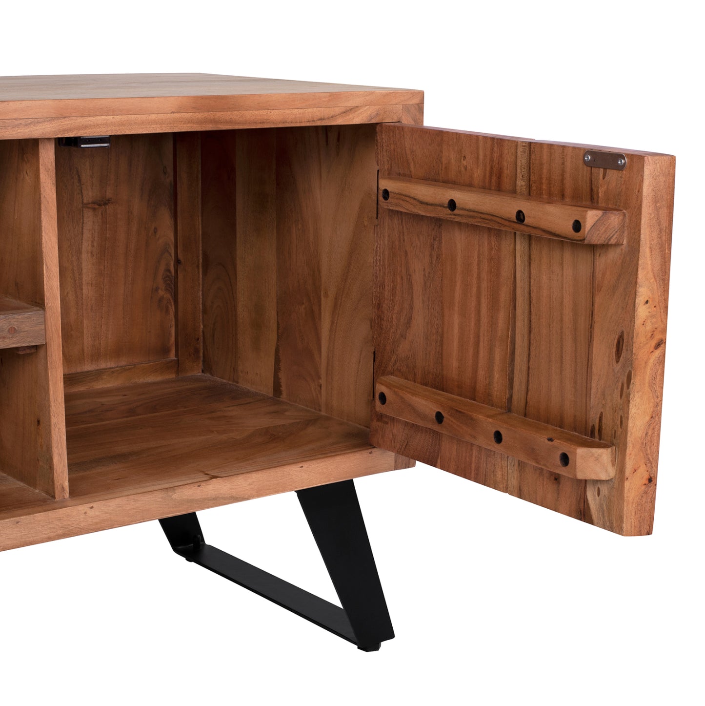 TV Furniture HM8177 Fansi from acacia solid wood natural 135x43x61.5