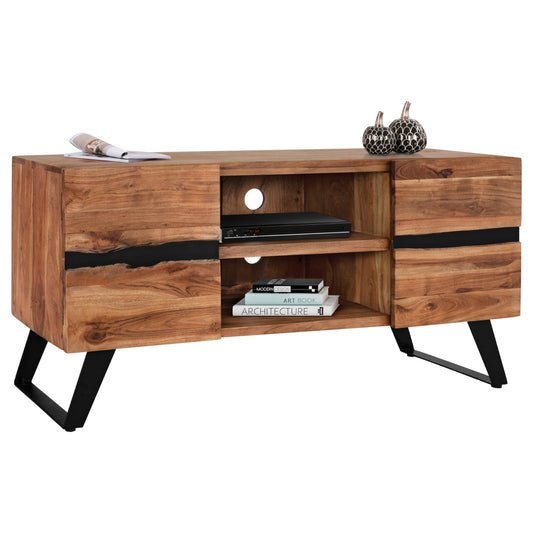 TV Furniture HM8174.11 Alicia Solid acacia wood Natural 130x43x66 cm. image 1