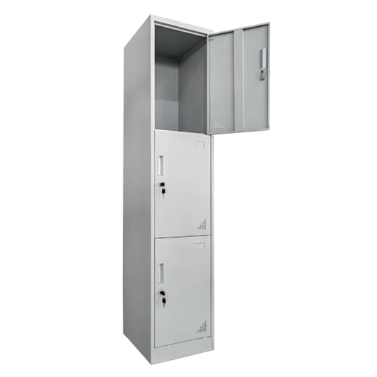 LOCKER METALLIC 1-LEAF VERTICAL CABINETS WITH KEYLOCKS BELFAST HM5635.11 GREY 38.5x45x185Hcm. image 1