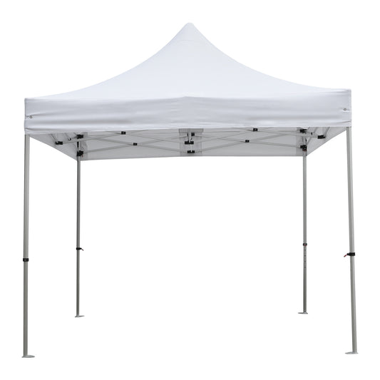 GAZEBO HEAVY-DUTY CRESSEN HM6305 FOLDABLE-ALUMINUM SILVER FRAME-WHITE SHADES 3x3x3,4Hm image 1