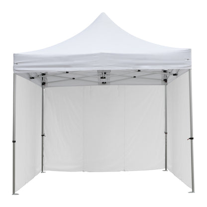 GAZEBO HEAVY DUTY WITH 3 SIDEWALL SHADES CRESSEN HM21097.01 FOLDABLE-ALUMINUM SILVER FRAME-WHITE 3x3x3,4Hm image 1