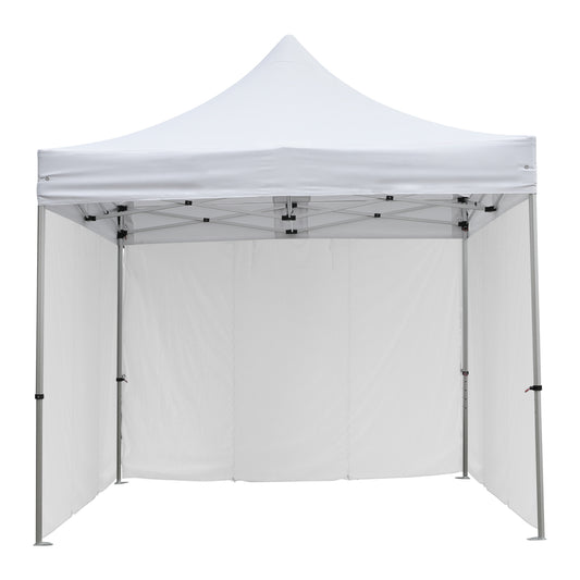 GAZEBO HEAVY DUTY WITH 3 SIDEWALL SHADES CRESSEN HM21097.01 FOLDABLE-ALUMINUM SILVER FRAME-WHITE 3x3x3,4Hm image 1